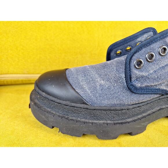 Zara Man Blue Black Denim Shoes Size 7-7.5 main image 14